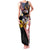 United States and American Samoa Together Family Matching Tank Maxi Dress and Hawaiian Shirt Bald Eagle and Polynesian Traditional Culture with Plumeria