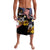 United States and American Samoa Together Lavalava Bald Eagle and Polynesian Traditional Culture with Plumeria