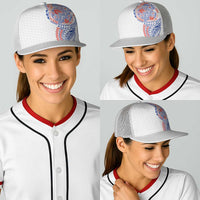 Hawaiian Traditional Tattoos Baseball Net Cap Kakau Tribal Tropical Plants Motif Hawaii Flag Color Inspired LT03 - Polynesian Pride