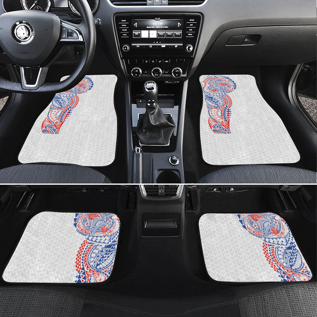 Hawaiian Traditional Tattoos Car Mats Kakau Tribal Tropical Plant Motif Hawaii Flag Color Inspired
