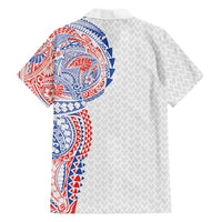 Hawaiian Traditional Tattoos Family Matching Tank Maxi Dress and Hawaiian Shirt Kakau Tribal Tropical Plant Motif Hawaii Flag Color Inspired LT03 - Polynesian Pride