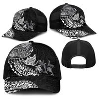 Hawaiian Kakau Tribal Sea Animals Tattoos Baseball Net Cap Black Color