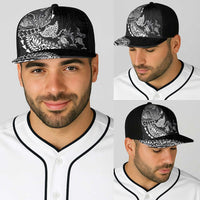 Hawaiian Kakau Tribal Sea Animals Tattoos Baseball Net Cap Black Color