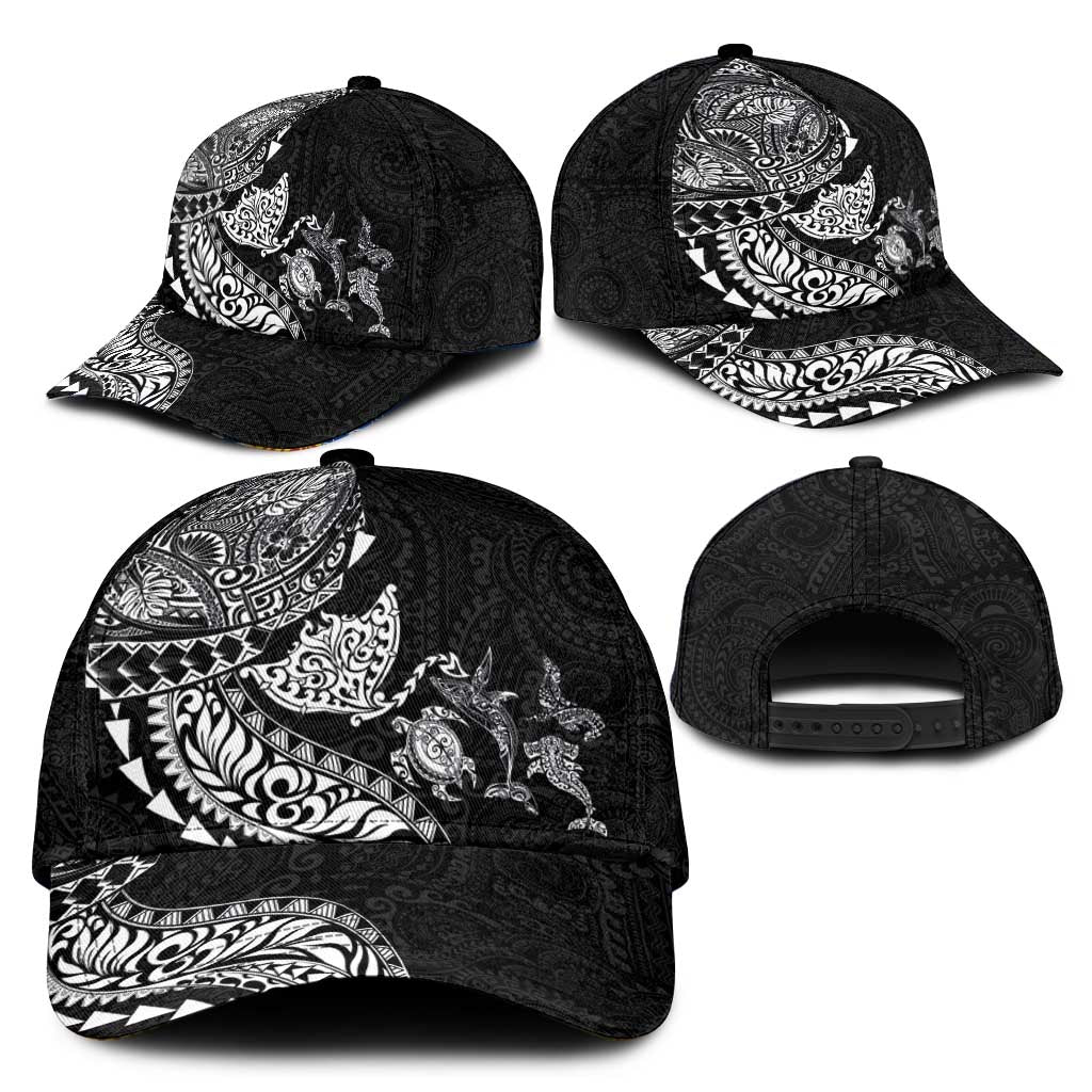 Hawaiian Kakau Tribal Sea Animals Tattoos Classic Cap Black Color