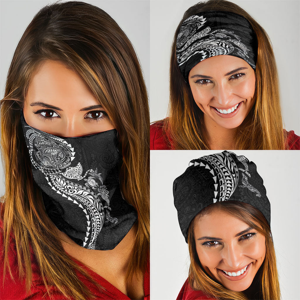 Hawaiian Kakau Tribal Sea Animals Tattoos Neck Gaiter Black Color LT03 - Polynesian Pride