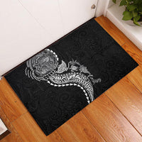 Hawaiian Kakau Tribal Sea Animals Tattoos Rubber Doormat Black Color LT03 - Polynesian Pride