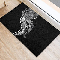 Hawaiian Kakau Tribal Sea Animals Tattoos Rubber Doormat Black Color LT03 - Polynesian Pride
