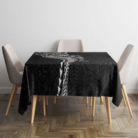 Hawaiian Kakau Tribal Sea Animals Tattoos Tablecloth Black Color