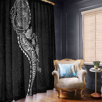 Hawaiian Kakau Tribal Sea Animals Tattoos Window Curtain Black Color LT03 - Polynesian Pride