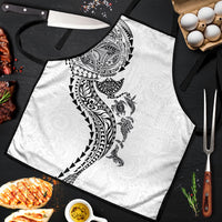 Hawaiian Kakau Tribal Sea Animals Tattoos Apron White Color