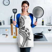 Hawaiian Kakau Tribal Sea Animals Tattoos Apron White Color