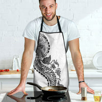 Hawaiian Kakau Tribal Sea Animals Tattoos Apron White Color