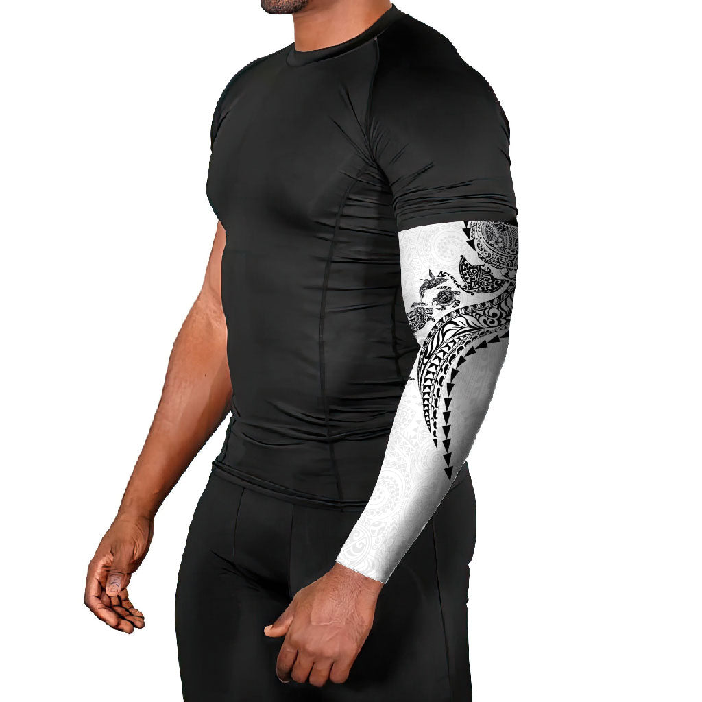 Hawaiian Kakau Tribal Sea Animals Tattoos Arm Sleeves White Color LT03 - Polynesian Pride