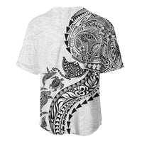 Hawaiian Kakau Tribal Sea Animals Tattoos Baseball Jersey White Color LT03 - Polynesian Pride