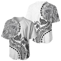 Hawaiian Kakau Tribal Sea Animals Tattoos Baseball Jersey White Color LT03 - Polynesian Pride