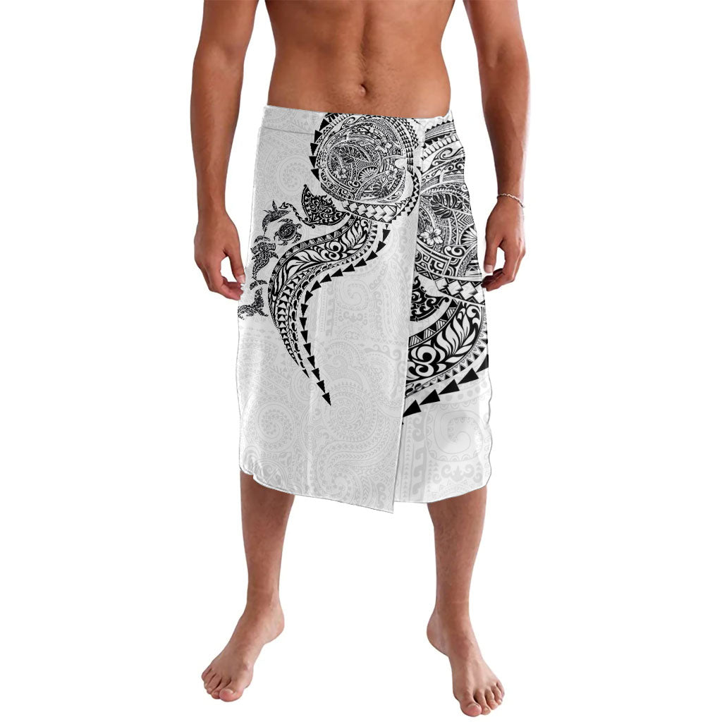 Hawaiian Kakau Tribal Sea Animals Tattoos Lavalava White Color