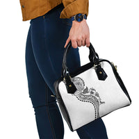 Hawaiian Kakau Tribal Sea Animals Tattoos Shoulder Handbag White Color LT03 - Polynesian Pride