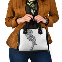 Hawaiian Kakau Tribal Sea Animals Tattoos Shoulder Handbag White Color LT03 - Polynesian Pride