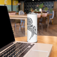Hawaiian Kakau Tribal Sea Animals Tattoos Skinny Tumbler White Color LT03 - Polynesian Pride