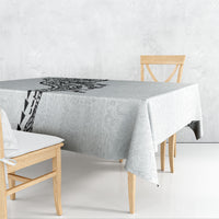 Hawaiian Kakau Tribal Sea Animals Tattoos Tablecloth White Color