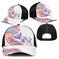 Hawaiian Kakau Tribal Sea Animals Tattoos Baseball Net Cap Hawaii Flag Color Inspired LT03 - Polynesian Pride