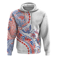 Hawaiian Kakau Tribal Sea Animals Tattoos Hoodie Hawaii Flag Color Inspired LT03 Pullover Hoodie Multicolor - Polynesian Pride