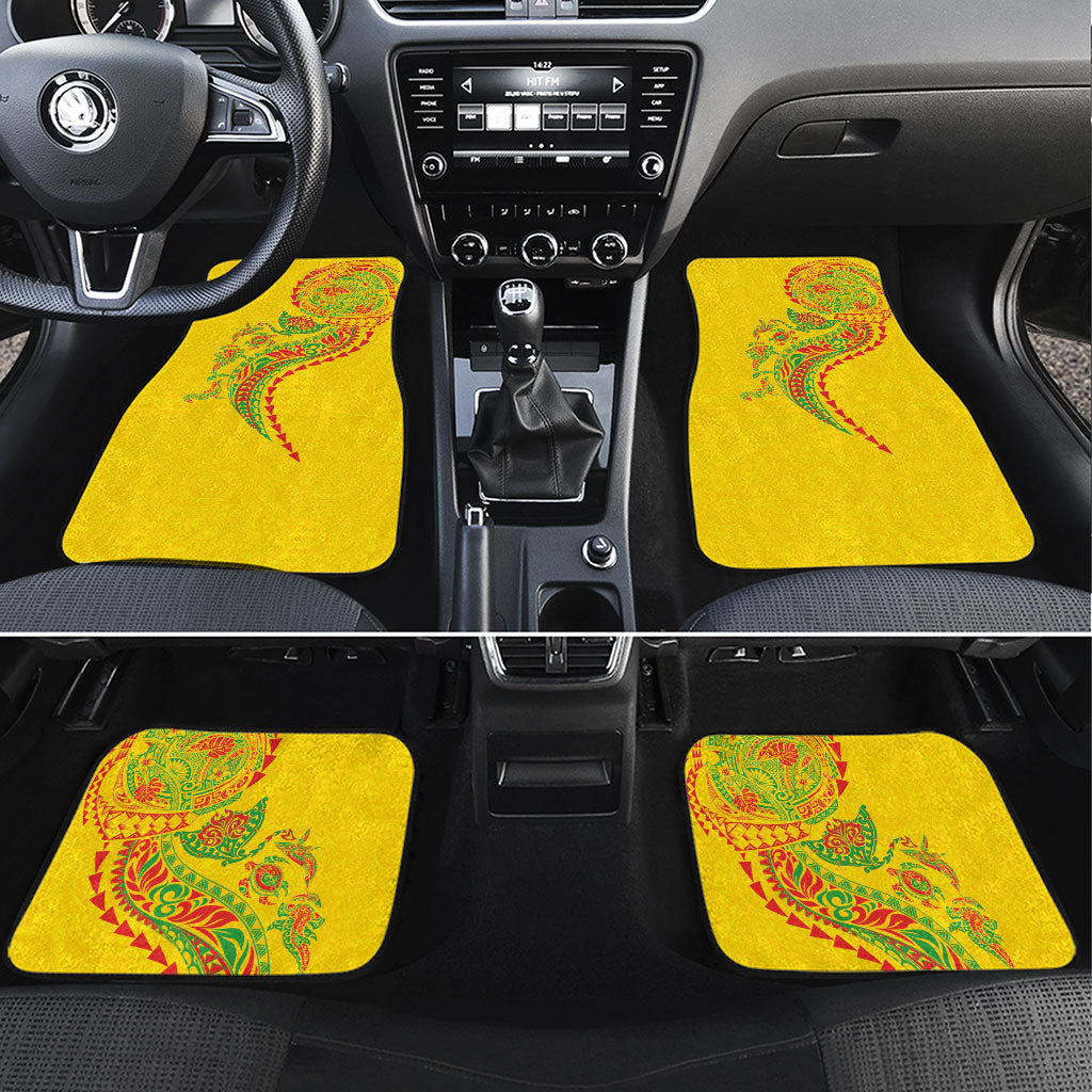 Hawaiian Kakau Tribal Sea Animals Tattoos Car Mats Kanaka Maoli Flag Color Inspired