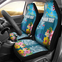 Personalised Tuvalu Independence Day Car Seat Cover Tuvaluan Tribal Flag Style LT03 - Polynesian Pride