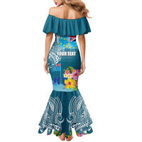 Personalised Tuvalu Independence Day Mermaid Dress Tuvaluan Tribal Flag Style LT03 - Polynesian Pride