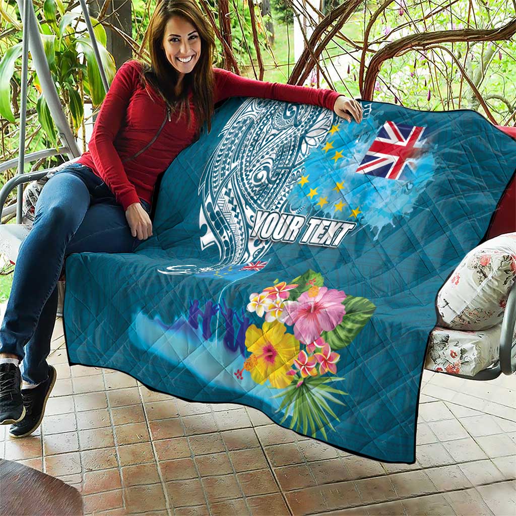 Personalised Tuvalu Independence Day Quilt Tuvaluan Tribal Flag Style LT03 - Polynesian Pride