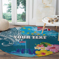 Personalised Tuvalu Independence Day Round Carpet Tuvaluan Tribal Flag Style LT03 - Polynesian Pride