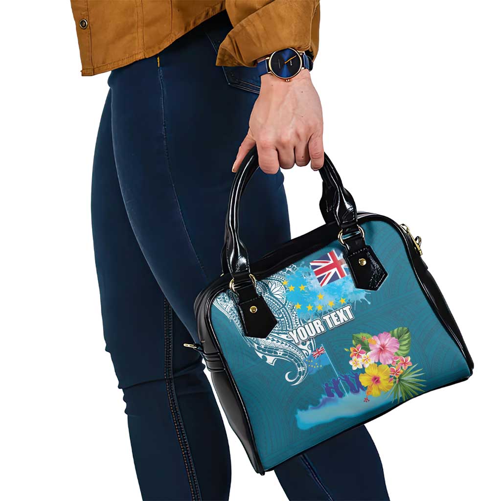 Personalised Tuvalu Independence Day Shoulder Handbag Tuvaluan Tribal Flag Style LT03 - Polynesian Pride