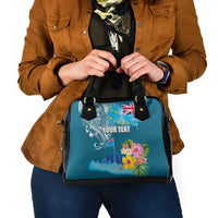 Personalised Tuvalu Independence Day Shoulder Handbag Tuvaluan Tribal Flag Style LT03 - Polynesian Pride