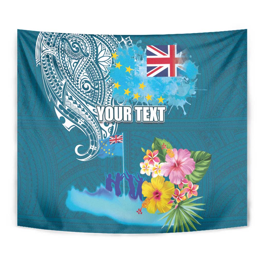 Personalised Tuvalu Independence Day Tapestry Tuvaluan Tribal Flag Style LT03 - Polynesian Pride