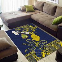 Niue Independence Day Area Rug Hiapo Pattern Fiti Pua and Uga LT03 - Polynesian Pride