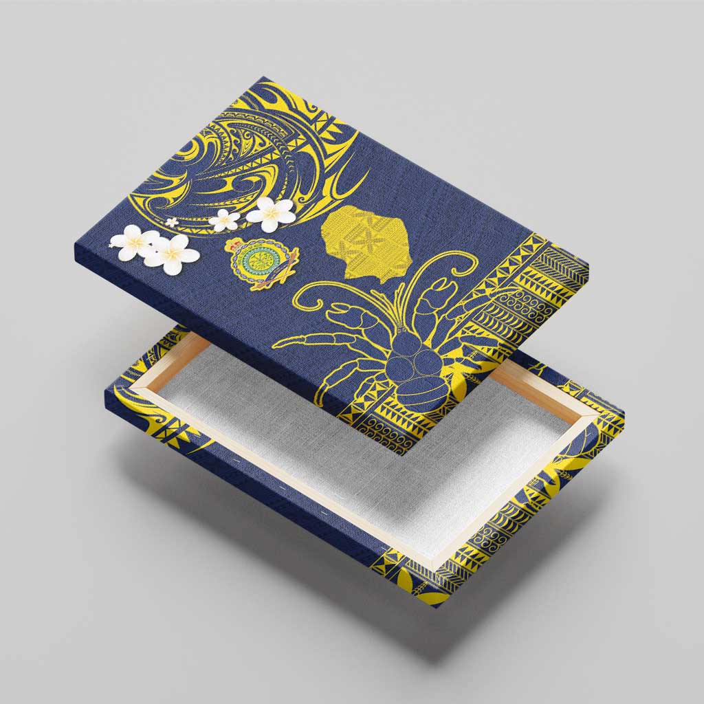Niue Independence Day Canvas Wall Art Hiapo Pattern Fiti Pua and Uga