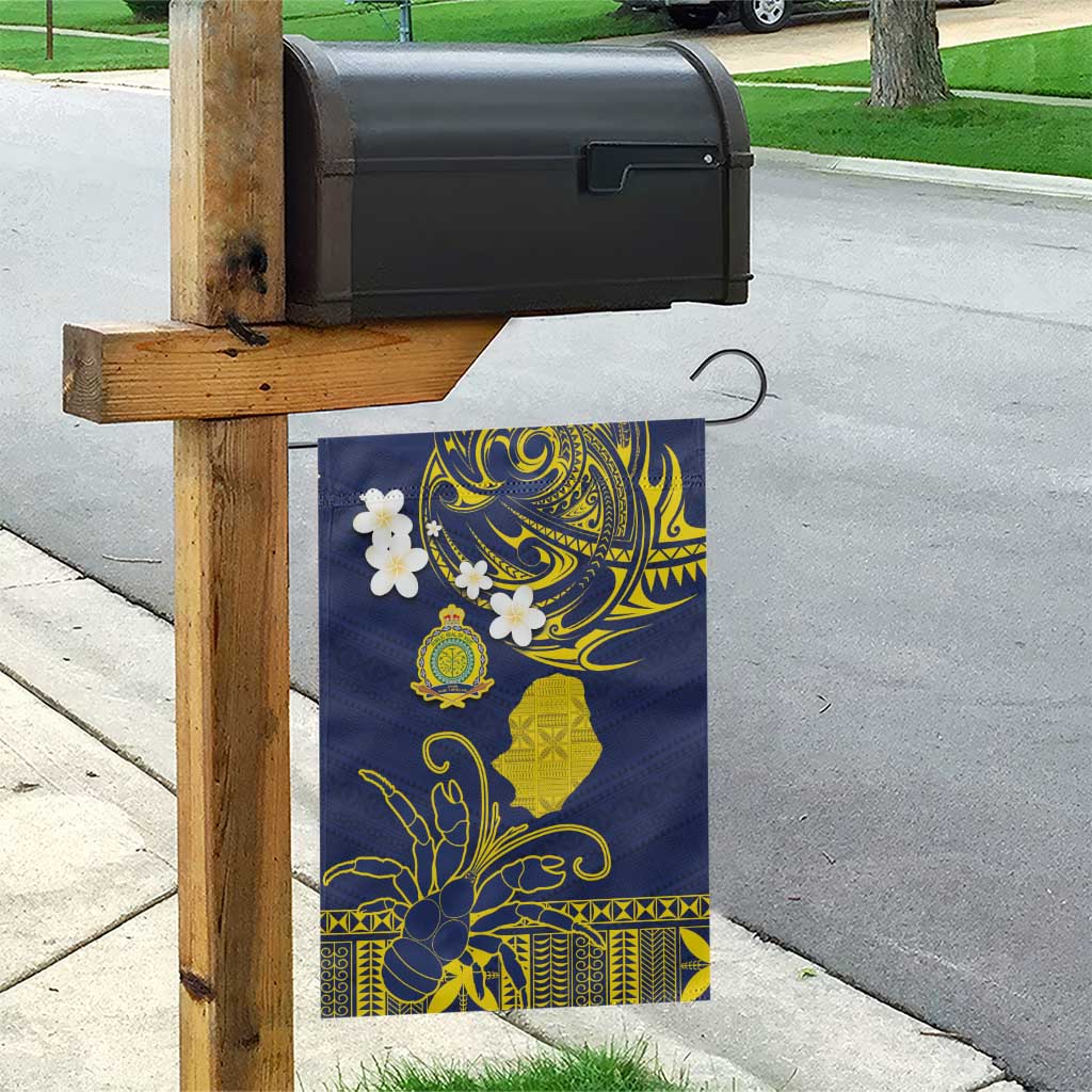 Niue Independence Day Garden Flag Hiapo Pattern Fiti Pua and Uga