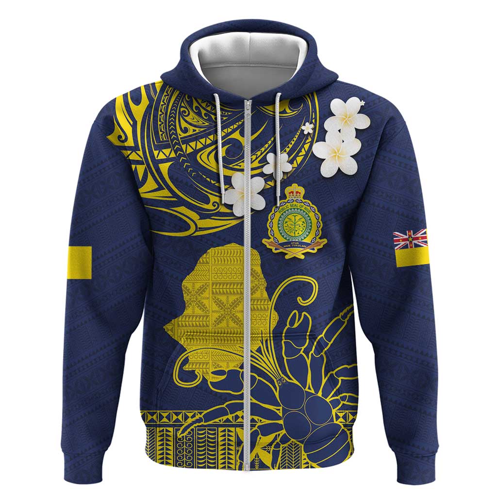 Niue Independence Day Hoodie Hiapo Pattern Fiti Pua and Uga
