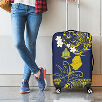 Niue Independence Day Luggage Cover Hiapo Pattern Fiti Pua and Uga LT03 - Polynesian Pride