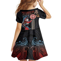 Hawaii and Japanese Together Family Matching Tank Maxi Dress and Hawaiian Shirt Koi Fish and Kakau Pattern LT03 - Polynesian Pride