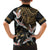 Hawaii and Japanese Together Family Matching Off The Shoulder Long Sleeve Dress and Hawaiian Shirt Cranes Birds with Kakau Pattern