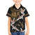Hawaii and Japanese Together Kid Hawaiian Shirt Cranes Birds with Kakau Pattern