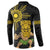 Hawaii and Philippines Together Button Sweatshirt Warrior Tiki Mask and Filipino Sun Polynesian Style