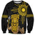 Hawaii and Philippines Together Sweatshirt Warrior Tiki Mask and Filipino Sun Polynesian Style