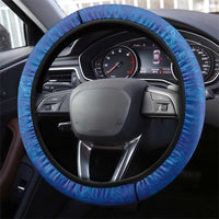 Fiji and Australia Together Steering Wheel Cover Fijian Tapa Plants with Kangaroo and Aboriginal LT03 - Polynesian Pride