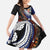 Fiji and Australia Together Family Matching Summer Maxi Dress and Hawaiian Shirt Kangaroo Aboriginal with Tribal Tapa Hibiscus Half Style - Polynesian Pride