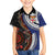Fiji and Australia Together Family Matching Summer Maxi Dress and Hawaiian Shirt Kangaroo Aboriginal with Tribal Tapa Hibiscus Half Style - Polynesian Pride