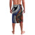 Fiji and Australia Together Lavalava Kangaroo Aboriginal with Tribal Tapa Hibiscus Half Style - Polynesian Pride