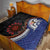 Fiji and Australia Together Quilt Kangaroo Aboriginal with Tribal Tapa Hibiscus Half Style - Polynesian Pride