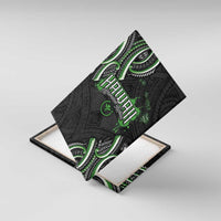 Traditional Art Hawaiian Kakau Tattoos Canvas Wall Art Green Color - Polynesian Pride